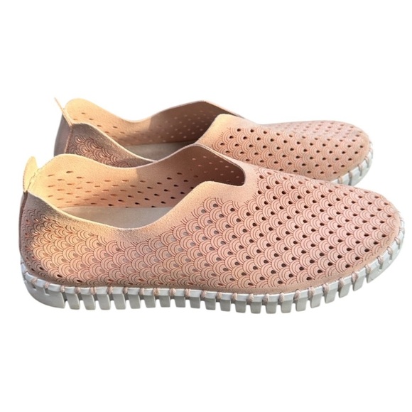 ILSE Jacobsen pink slip on leather platform sneakers 9 40 - Picture 1 of 6